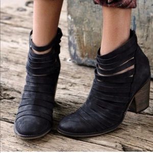 Free People Hybrid Strappy Suede Booties